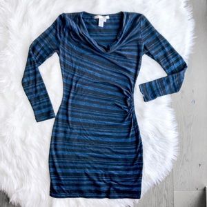 Max Studio Black & Blue Bodycon Dress size M